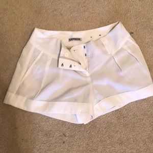 Express women’s white fashion shorts
